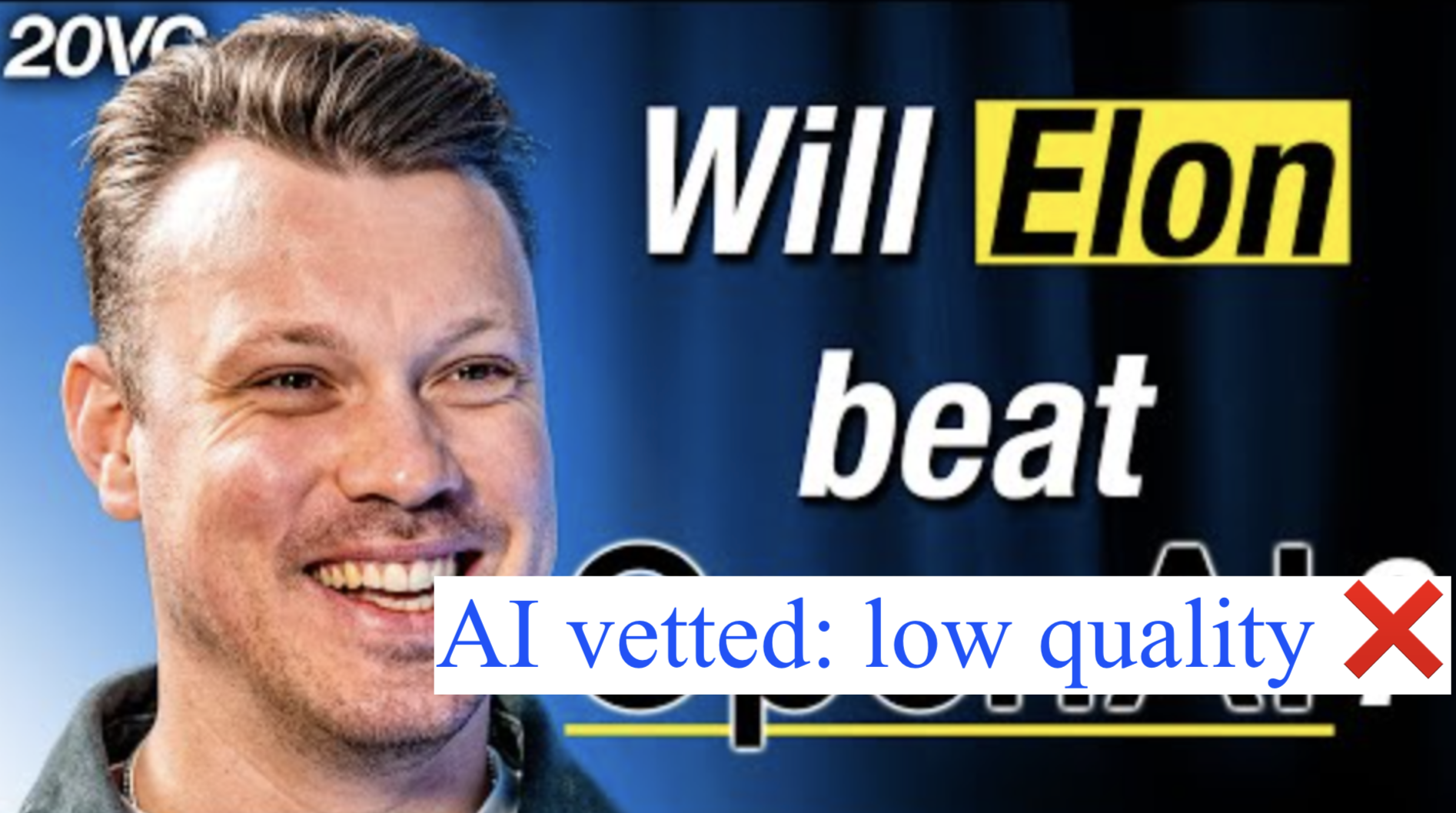 Low quality sources with red X